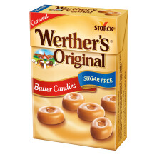 Werther's Original Butter Candies, Convenient Sugar-Free Caramel On-the-Go, Gluten-Free & Vegetarian, 42 g Box (Pack of 20)