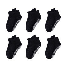 Chaussettes basses en coton pour bébés, antidérapantes, lot de 6.