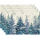 Σετ 4 χειμερινών σουπλά Pine Trees Blue 12x18 ίντσες 1