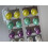 Pearl Stud Earrings Silver 12 Pairs 6 Colors 3