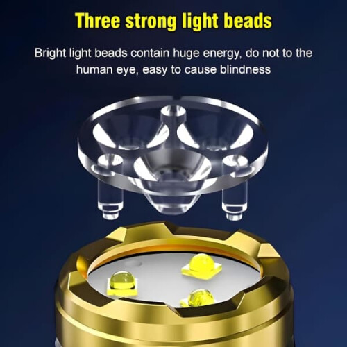Three-eyed monster mini flashlight silver 5 modes 2