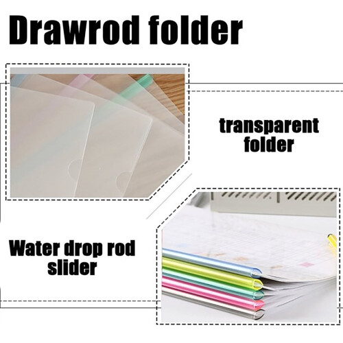 A4 transparent file folder sliding bar covers 10 pcs 2