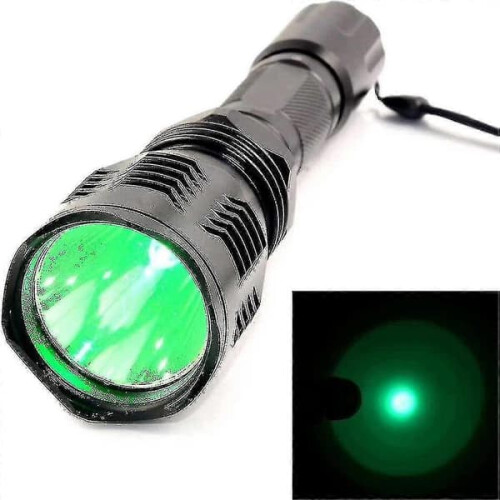 Green LED Flashlight 2000 Lumen Rechargeable Waterproof 1