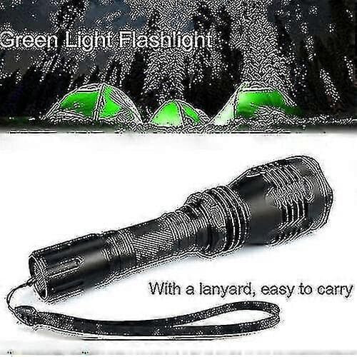 Green LED Flashlight 2000 Lumen Rechargeable Waterproof 2