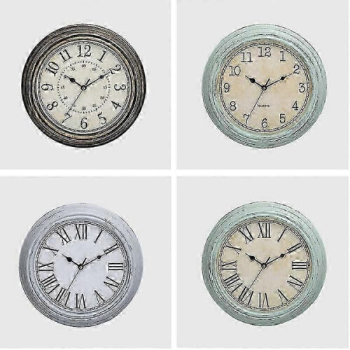 Vintage quartz wall clock copper 30 cm silent 2