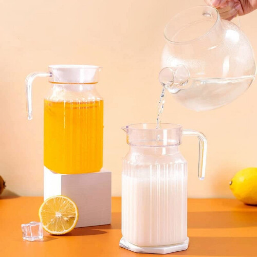 Drink Pitcher with Lid and Handle Ribbed Striped 500ML 2