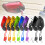 Motorcycle Rearview Mirror Flame Pattern 1 Pair for 8mm 10mm 2
