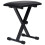 vidaXL double-braced keyboard stand and stool black 5