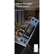 3X TUYA WIFI Meter Din Rail Mount Digital Voltmeter Ammeter Wattmeter AC 100-290V KWh Power Meter Remote Control