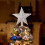 Christmas Tree Topper Star Silver Glitter 5.91 Inch 6
