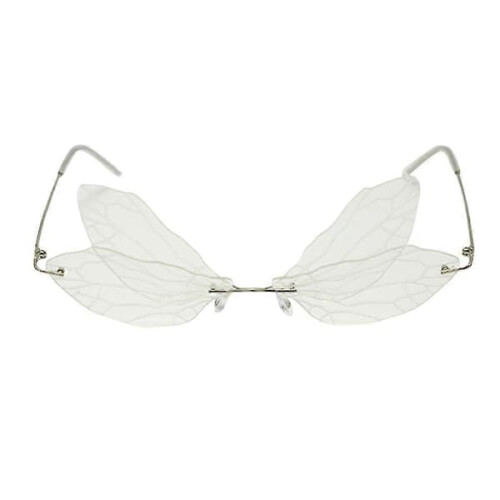 Men's Rimless Butterfly Wing Sunglasses 90s Style 1