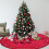 Wine Red Glitter Deer Statue Flocking Holiday Decor 8