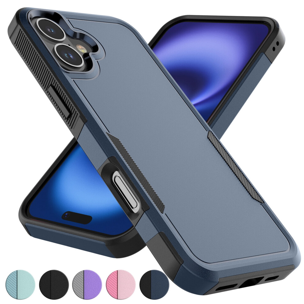 Iphone 16 Heavy Duty Shockproof Case Blue 9023022105721