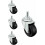 Rubber Wheels 40 mm with M8 Thread 4-Pack 3