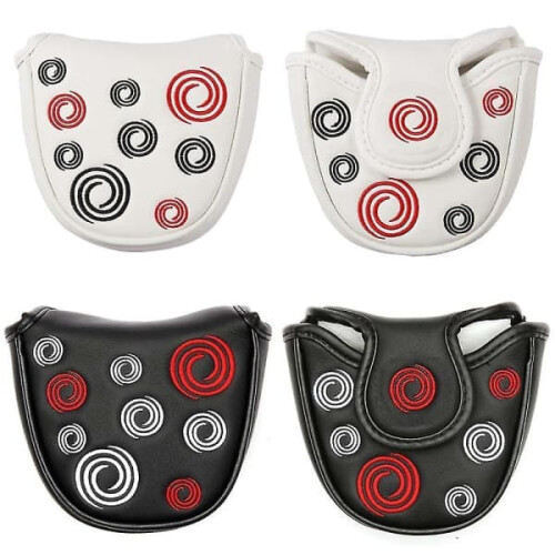 Golf Putter Cover Leather Magnetic Black 2