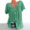 Γυναικεία Μπλούζα Henley με V-Neck και Φλοράλ Λαιμόκοψη, Πράσινη, XL 1