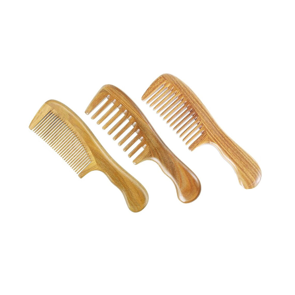 Handmade Green Sandalwood Hair Comb â Natural Anti-Static