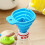 Collapsible silicone funnel blue 1 piece 2