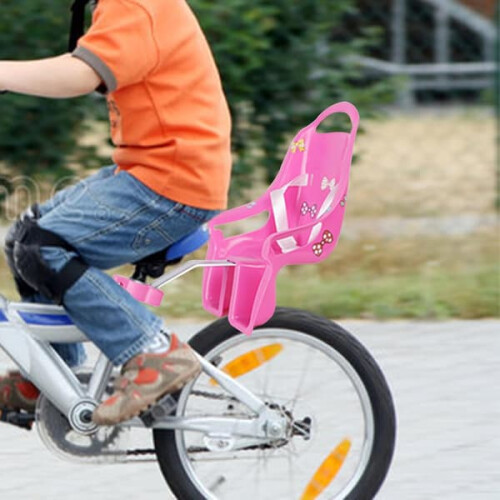 Doll Stroller Seat Pink for Children's Bicycle 2