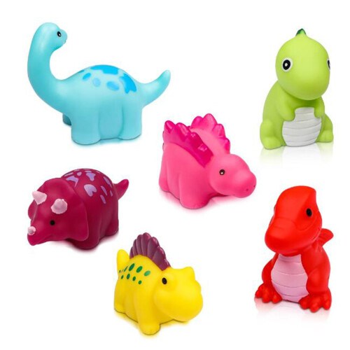 Light Up Floating Dinosaur Bath Toys for Babies 6-Pack 1