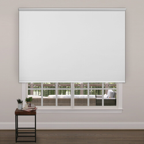 Mainstays blackout roller shade white 37.25x72 in 1