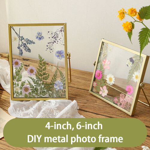 LingStar double glass pressed flower frame 6 inch 2