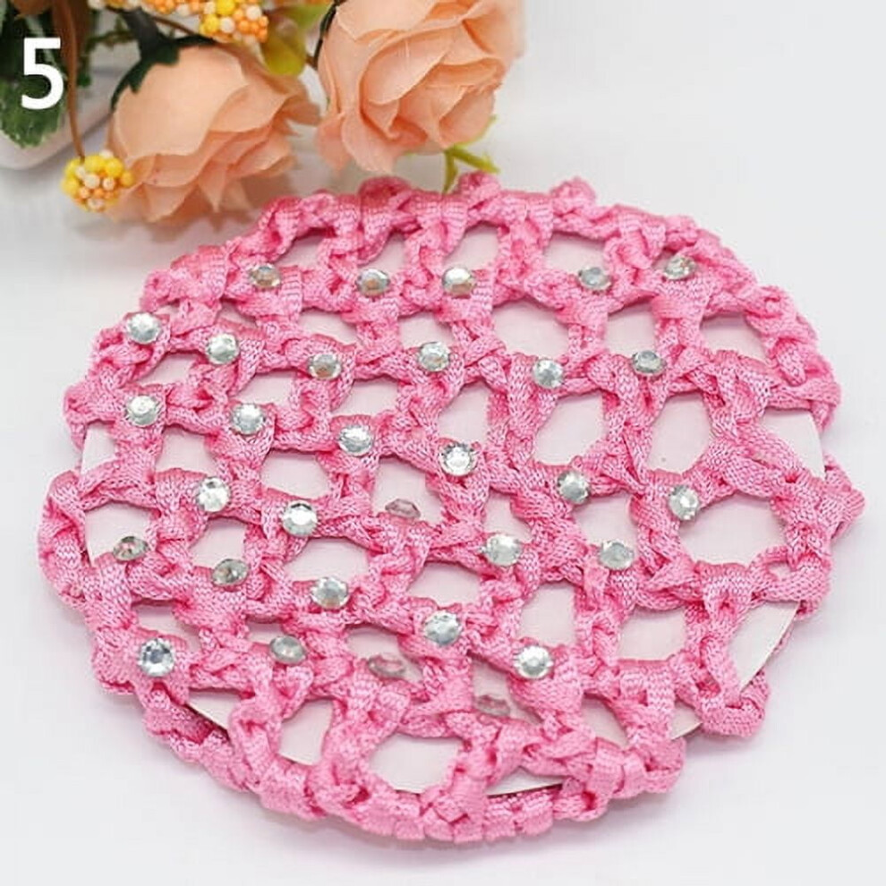 Women's ballet snood hair net with rhinestones