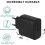 Carregador rápido USB Type-C de 45 W compatível com Samsung, preto. 3