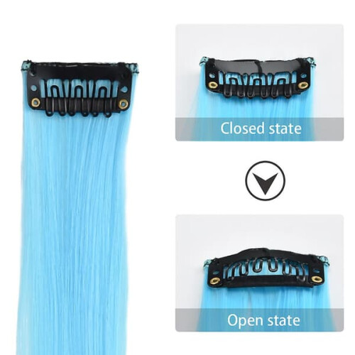 Colored Wig Set Synthetic Hair 24-Piece 1