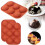 Silicone Ball Mold Hemisphere 6-Cavity Brown 3