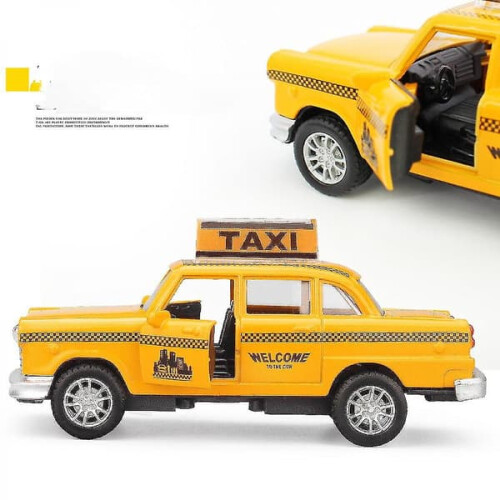 Yellow NYC Taxi Toy Car with Pullback Action 1