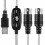 USB MIDI Cable Adapter for PC to Keyboard Black 5