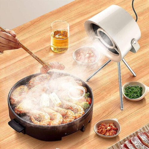 Portable kitchen hood white 3-speed detachable 1