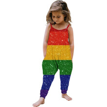 Girls floral sleeveless jumpsuit romper 3T