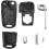 Car Key Case Cover for Hyundai Kia 3-Button Remote 4