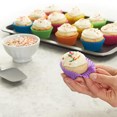 Silicone muffin molds 7 cm 24 pieces 2