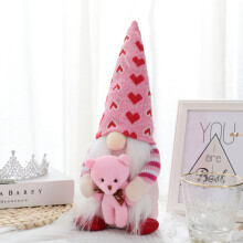 Plyšová ozdoba Tomte na Valentína, ručne vyrobená, švédsky elf1
