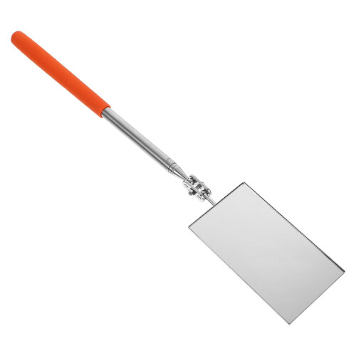 Orange Auto Inspection Mirror Iron Portable Telescopic 22.5