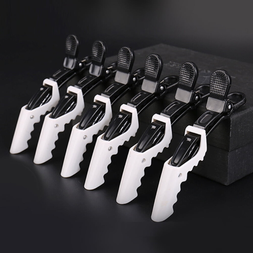 White Plastic Hair Clips for Styling and Sectioning, 18 pcs