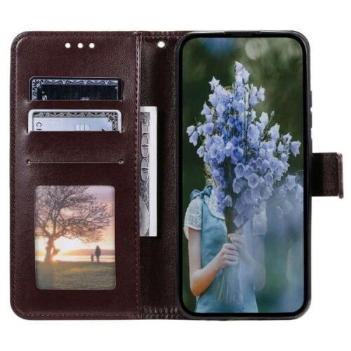 SKALO συμβατό με Samsung S23Mandala Wallet Case - Καφέ Καφέ 1