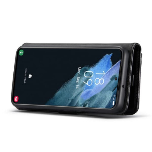 Θήκη πορτοφολιού με μαγνήτη DG MING συμβατή με Samsung S23 2 σε 1 - Μαύρο 2