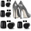 High Heel Protectors Black Non-Slip 8 Pairs 4 Sizes 3