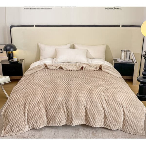 Yellow soft plush sofa throw 100x150 cm 2