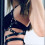 Punk leather chest chain black women's harness belt 4