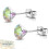 Surgical Steel Stud Earrings Silver 4 mm Round Aurora 2