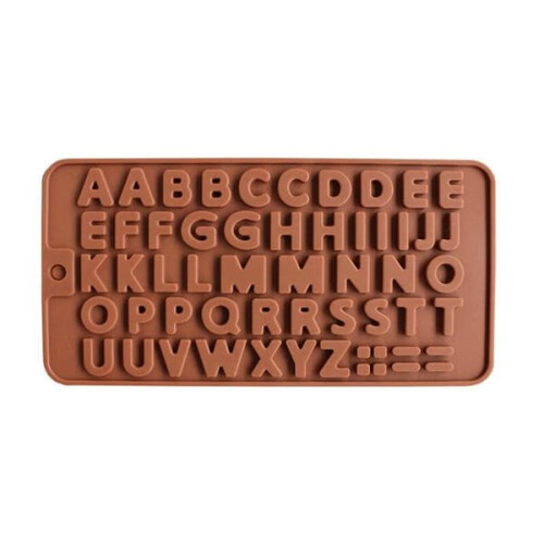 Chocolate Mold Alphabet Letters Ice and Praline Mold Brown 2