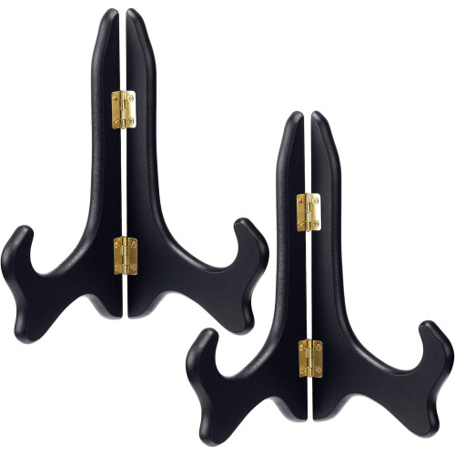 Wooden Plate Stand Display Easel 2 Pack