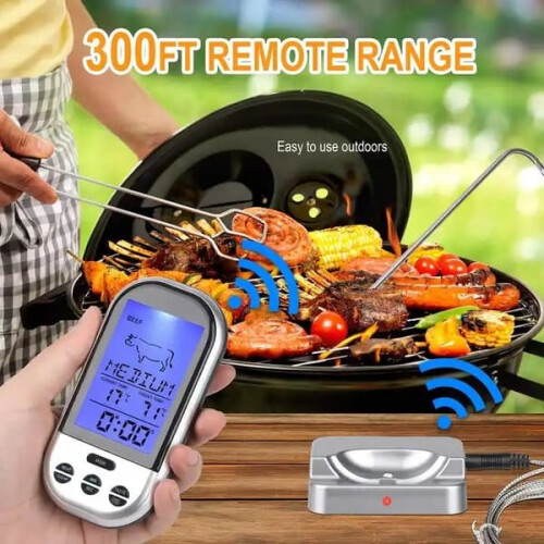 Wireless meat thermometer with probe 1
