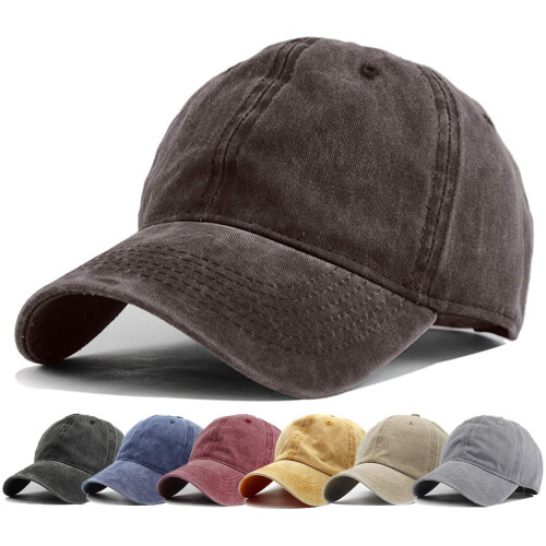 Vintage Washed Distressed Twill Baseball Cap Adjustable