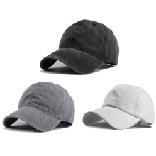 Vintage washed distressed twill baseball cap adjustable